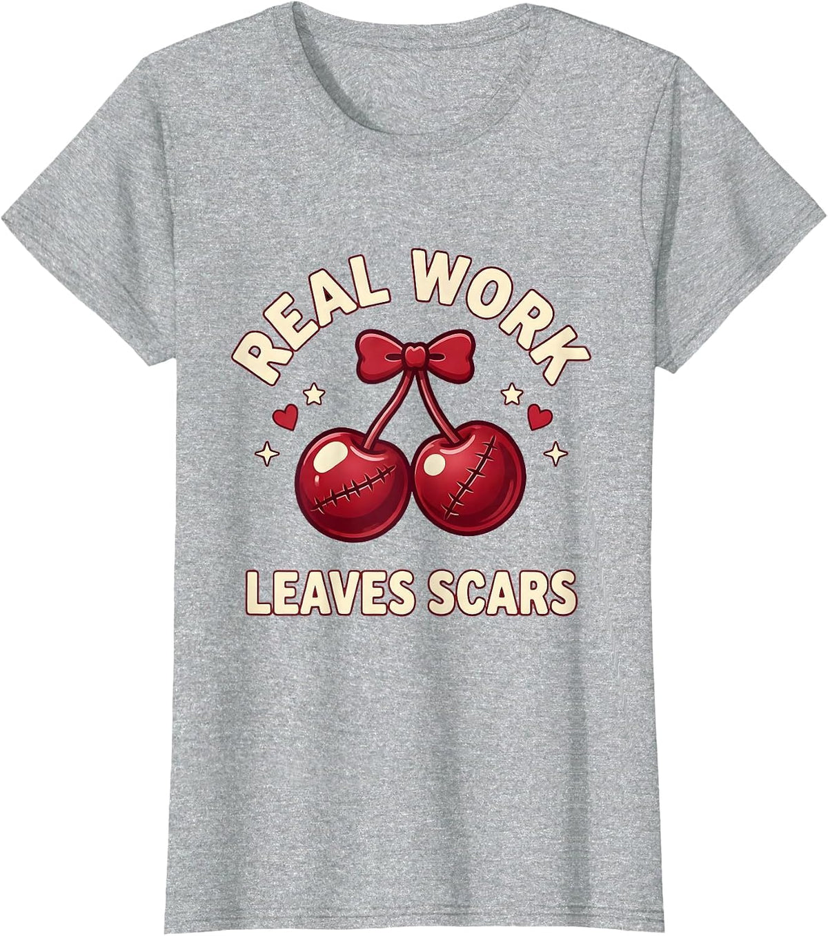 Real Work Leaves Scars Welder Pride Design T-Shirt - Heather Grey