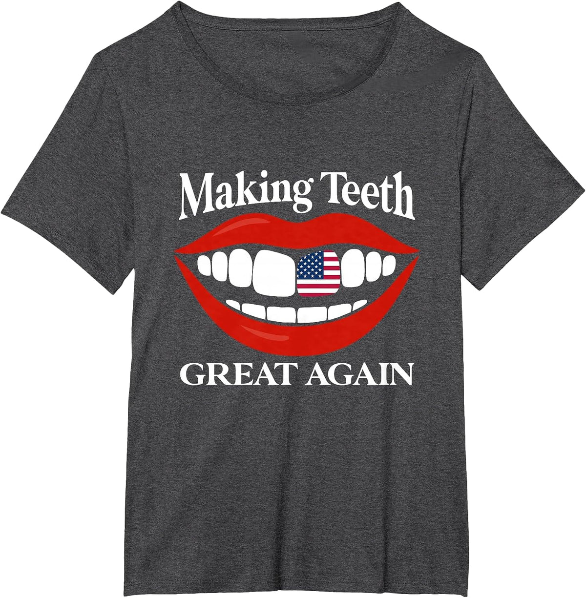 America Oral Health Dental Dentist T-Shirt - Dark Heather Grey