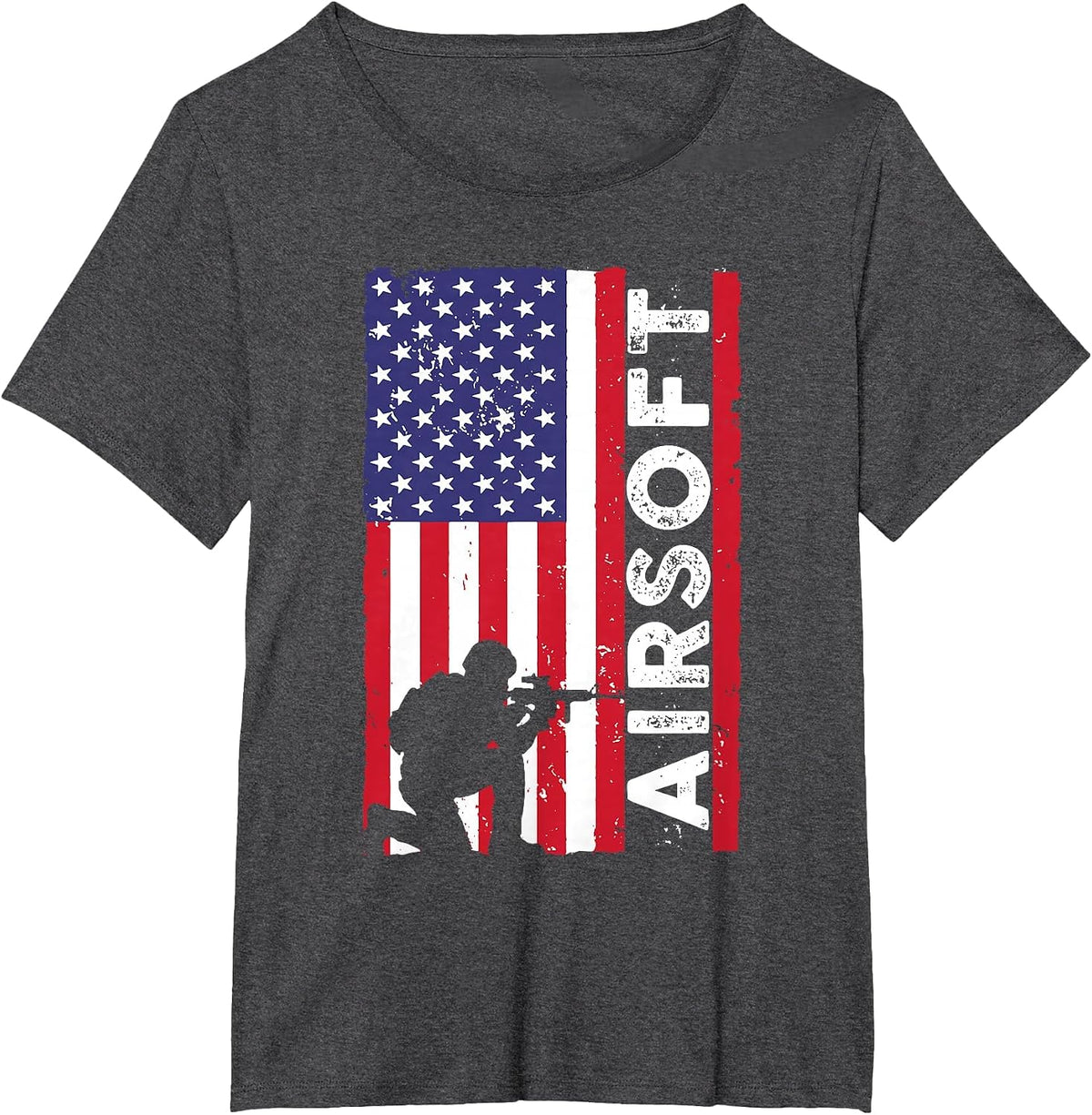Cute Airsoft Art for Men Women Kids Airsoft Player Airsofter T-Shirt - Dark Heather Grey