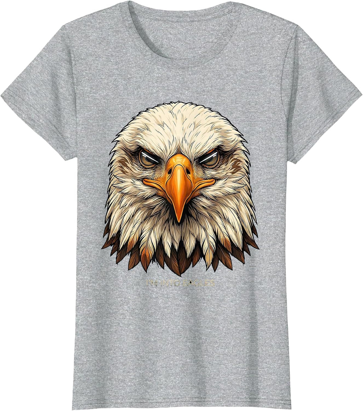 I'm Into Eagles Funny Bald Eagle Sunglasses Bird Lover Humor T-Shirt - Heather Grey