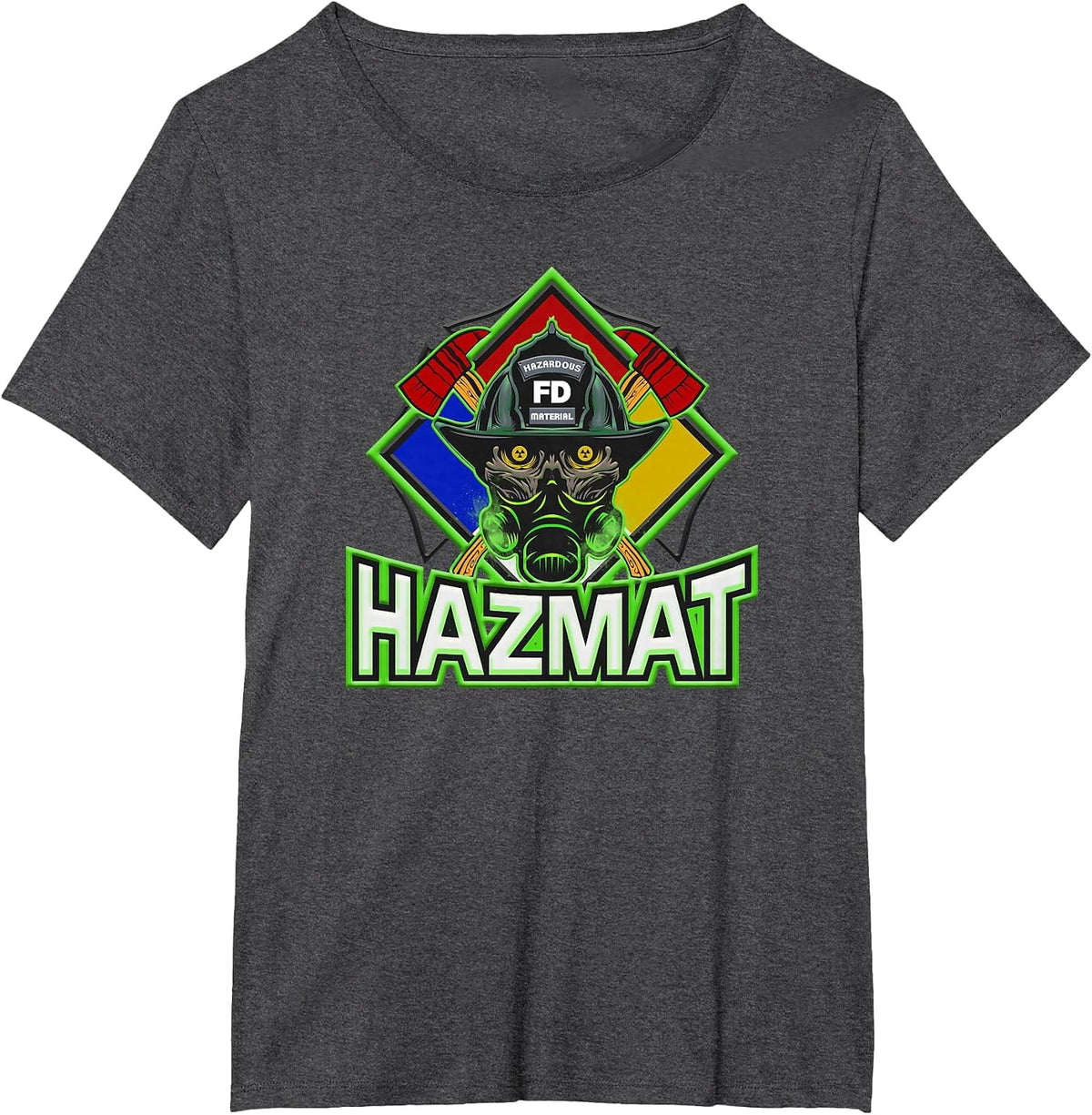 Hazmat Hazardous Material Firefighter Technician T-Shirt - Dark Heather Grey