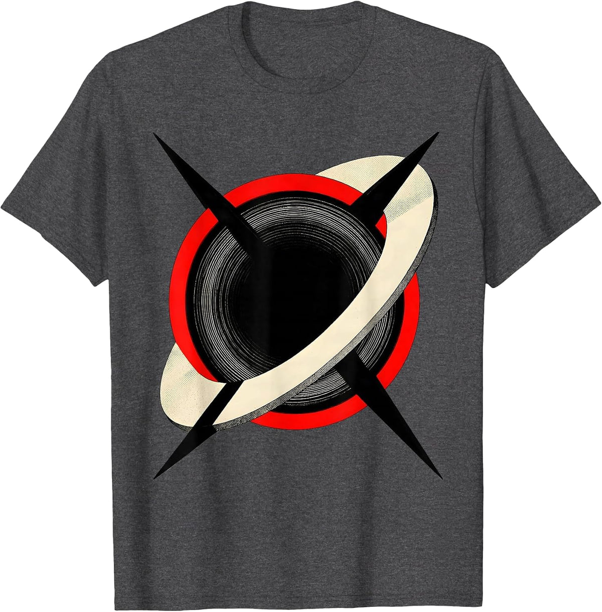 Men's Black Hole Physics Astrophysical Science Enthusiast T-Shirt - Dark Heather Grey