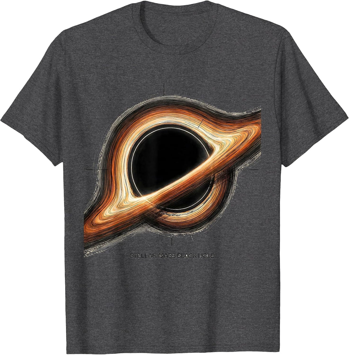 Men's Stellar-Mass Black Hole Physics Astrophysics Science Graphic T-Shirt - Dark Heather Grey