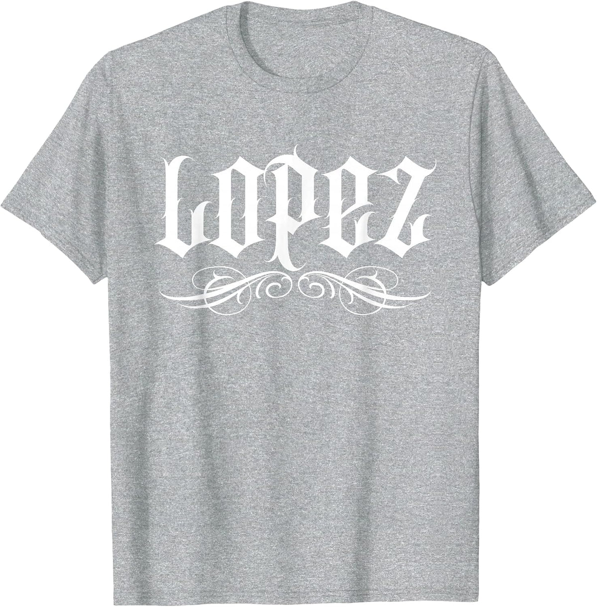 Lopez Mexican Surname Hispanic Spanish Familia Family T-Shirt - Heather Grey