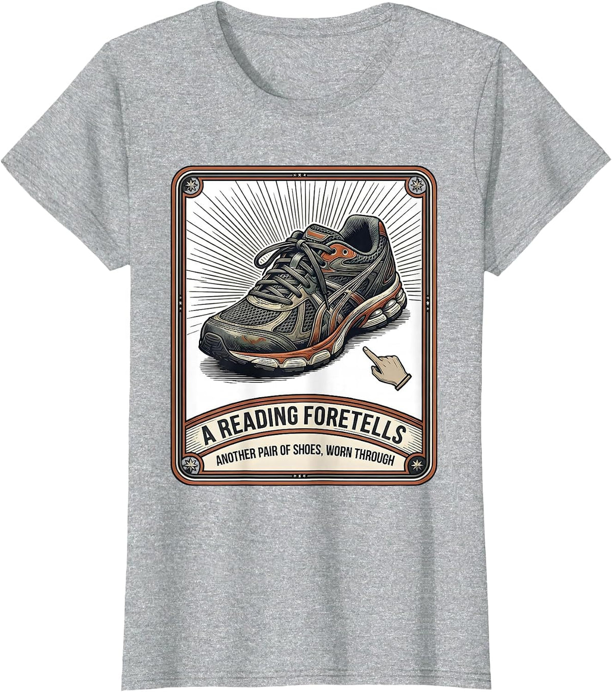 A Reading Foretells: Another Pair Of Shoes, Worn Through T-Shirt - Heather Grey