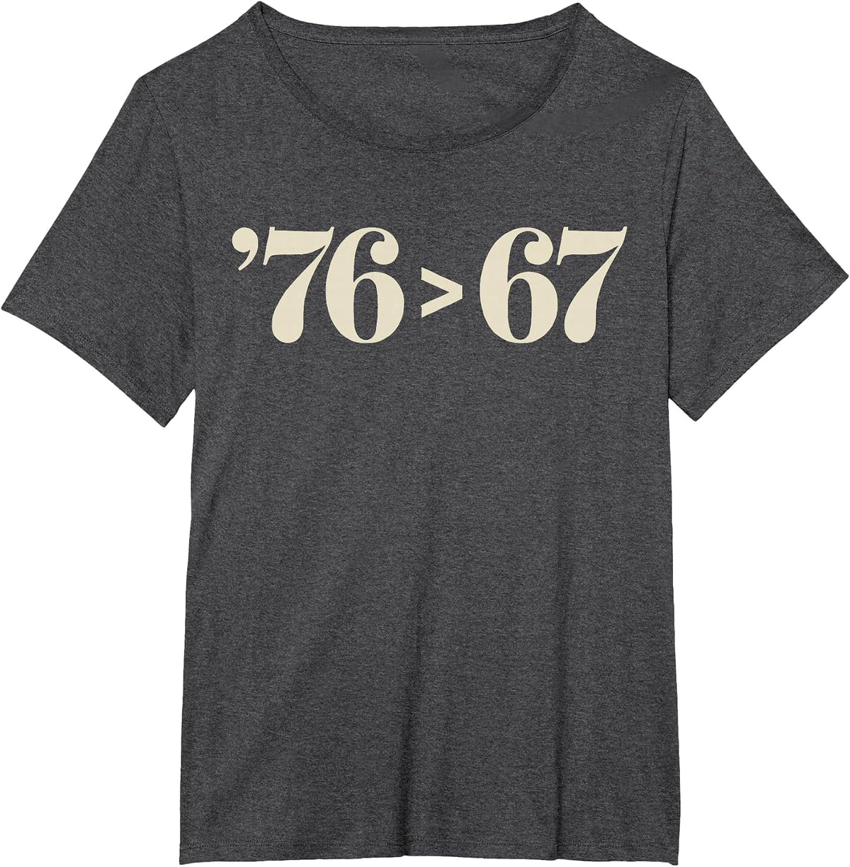 76 > 67 Self-Evident - Make History Fun Original T-Shirt - Dark Heather Grey