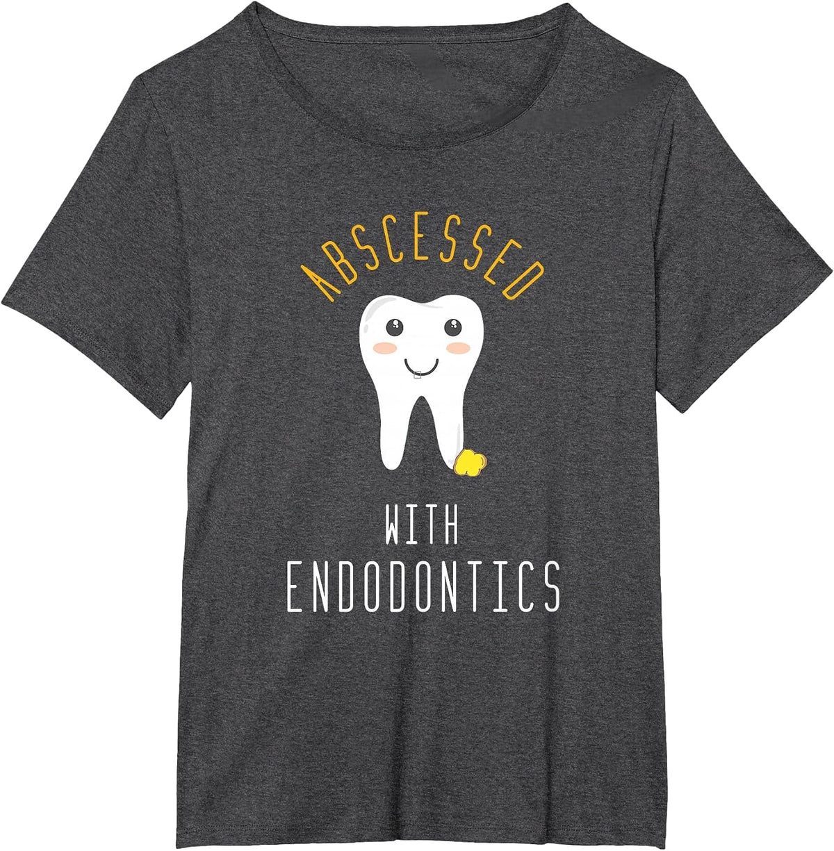 Cute Funny Endodontia Dental Student Dental Game T-Shirt - Dark Heather Grey