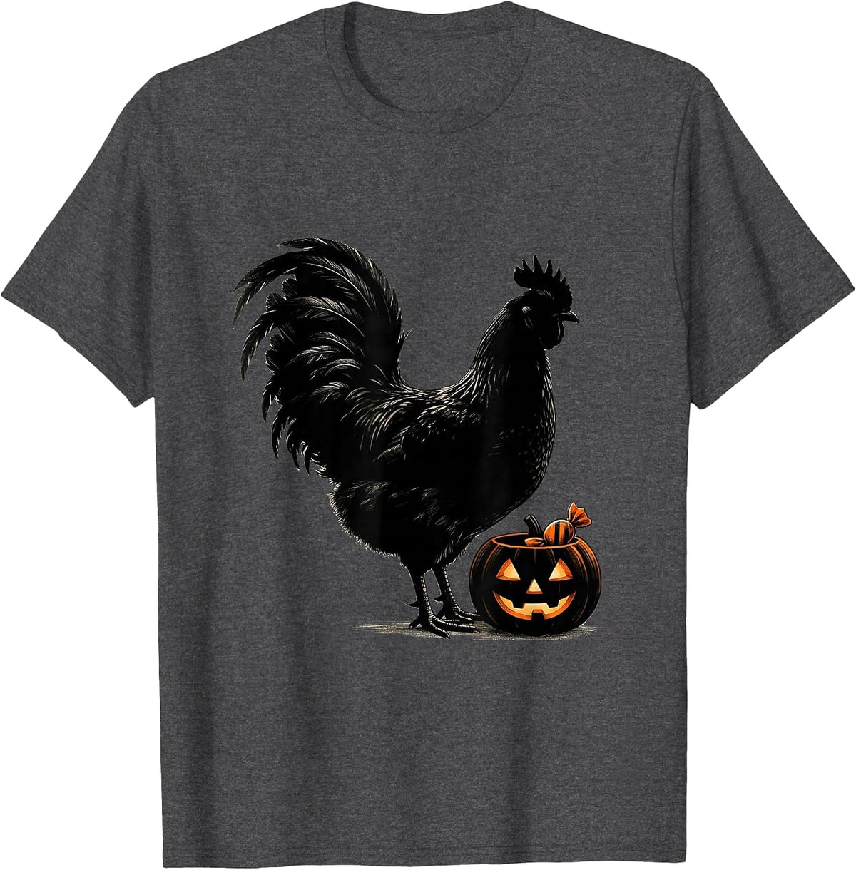 Chick Bat-Wing Hen Halloween Chicken Lover Costume T-Shirt - Dark Heather Grey