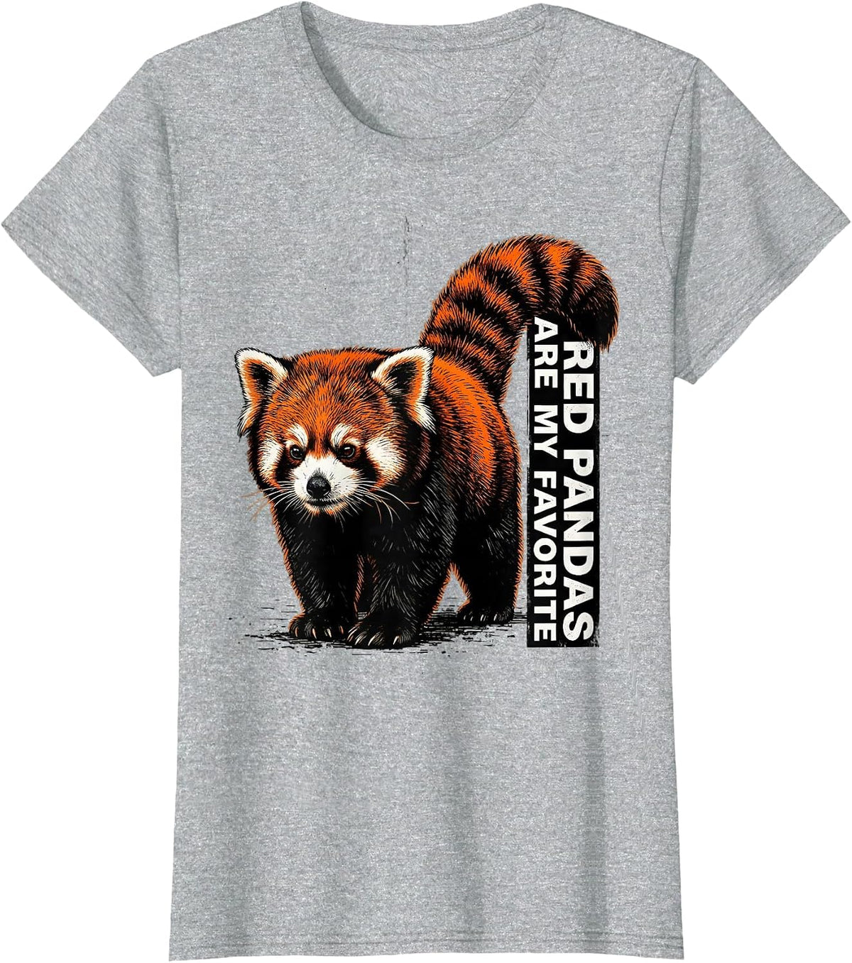 Women's Red Pandas Are My Favorite Streetwear Cute Animal Lover Gift T-Shirt - Heather Grey
