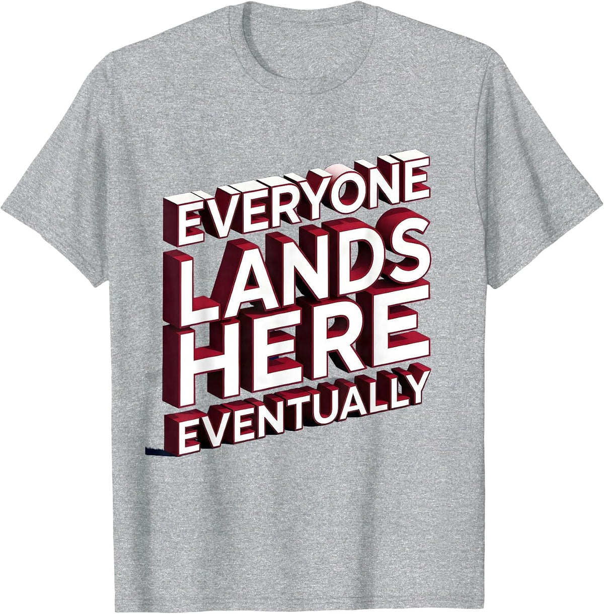 Men's School Nurse Everyone Lands Here Eventually T-Shirt - Heather Grey