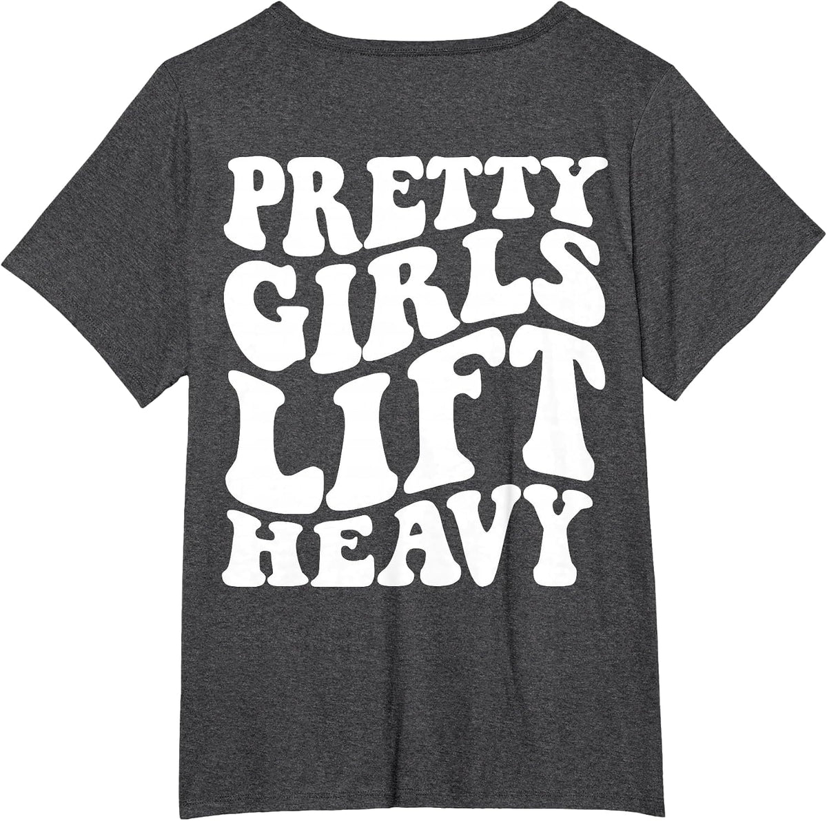 Pretty Girls Lift Heavy Funny Gym Lover Vintage Workout T-Shirt - Dark Heather Grey