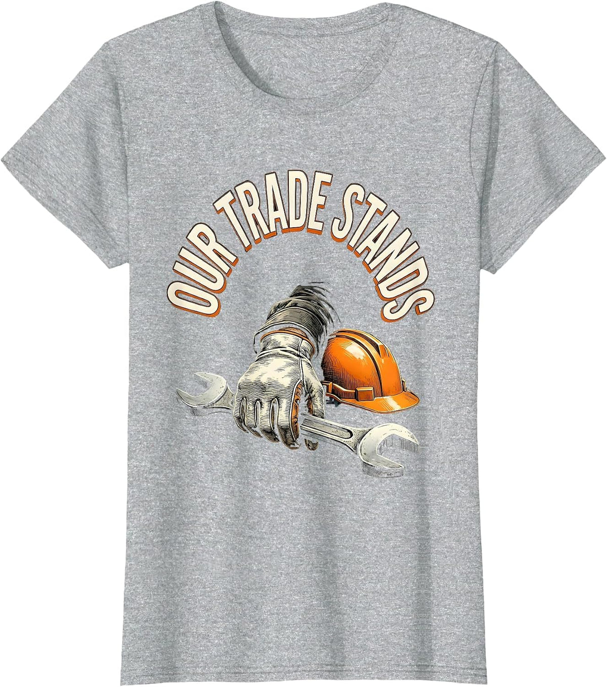 OUR TRADE STANDS Union Strong Labor Pride Skilled Worker T-Shirt - Heather Grey