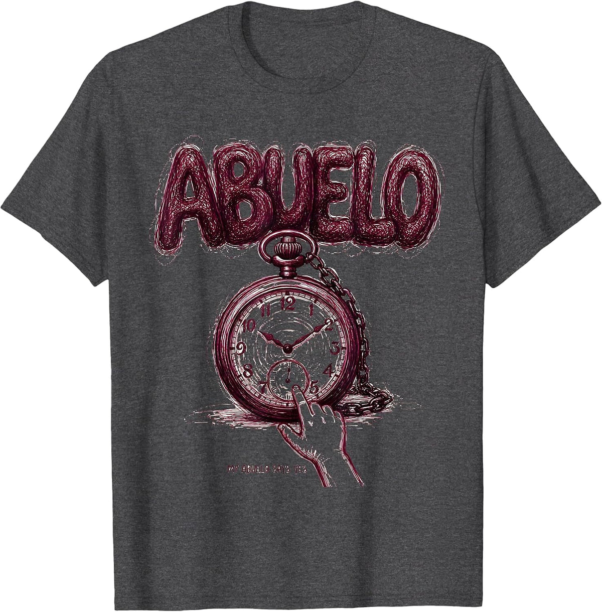 My Abuelo Says Yes Funny Grandparent Day Gift T-Shirt - Dark Heather Grey