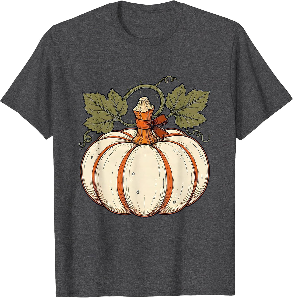 Men's Harvest Squash Retro Autumn Lover Fall Gift T-Shirt - Dark Heather Grey