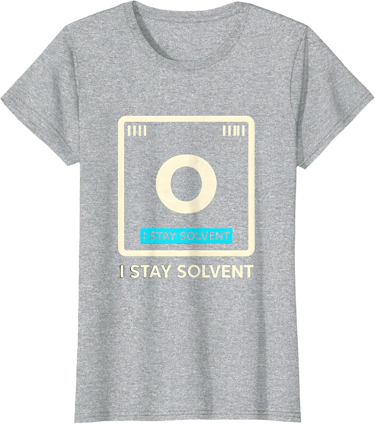 Women's I Stay Solvent Funny Chemistry Nerd Humor Science Teacher T-Shirt - Heather Grey