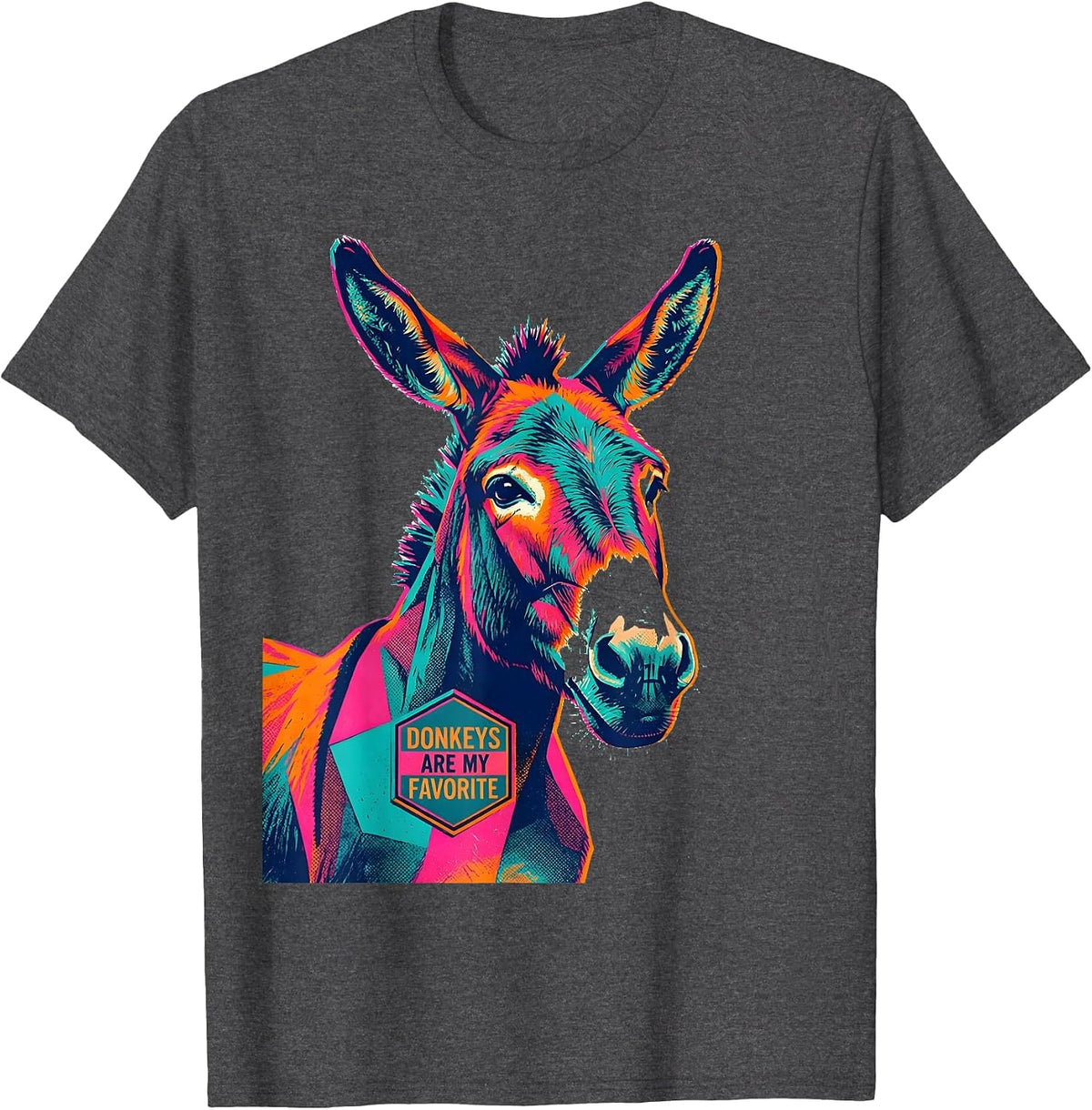 Men's Donkeys Are My Favorite Quirky Animal Humor Donkey Lover T-Shirt - Dark Heather Grey