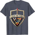 I Run The Table Billiard Player Pool Humor Emblem T-Shirt - Heather Blue