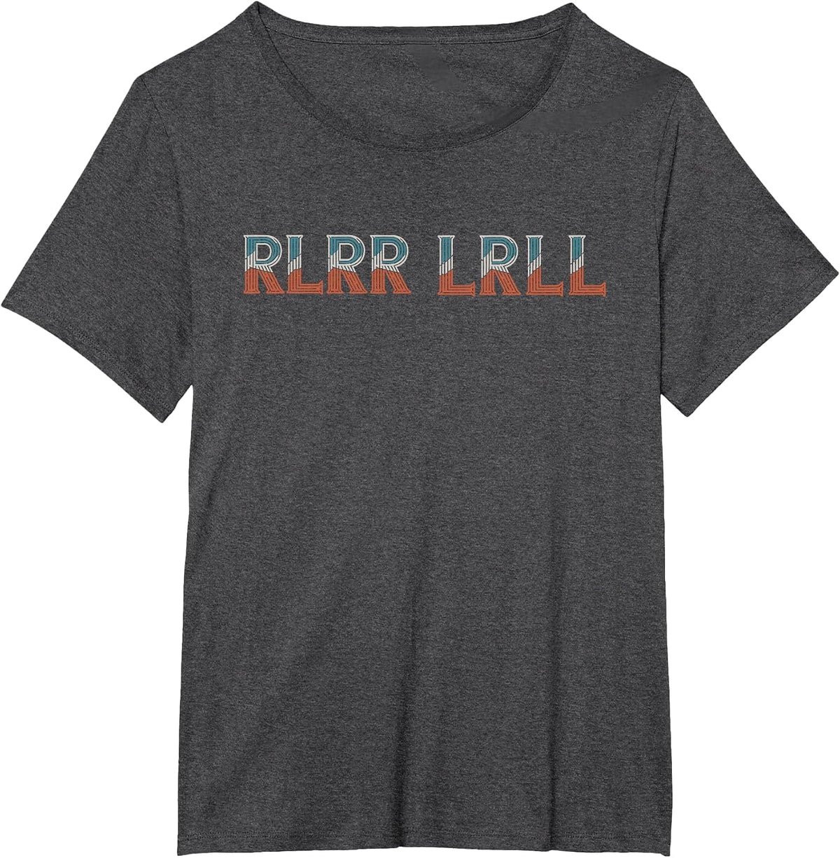 Drum Drumming Music Instrument RLRR LRLL Drummer T-Shirt - Dark Heather Grey