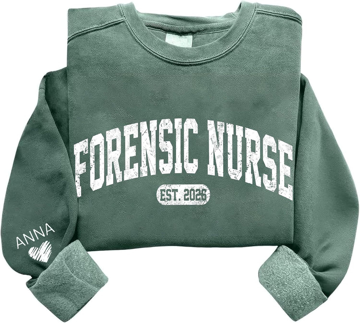 Personalized Nurse Sweatshirt with Name, Custom Medical Crewneck Gift for Healthcare Workers, Nursing Student - Forensic