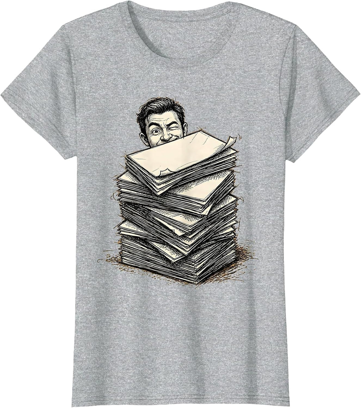 Women's I Cant But I Know A Guy Winking Illustration T-Shirt - Heather Grey