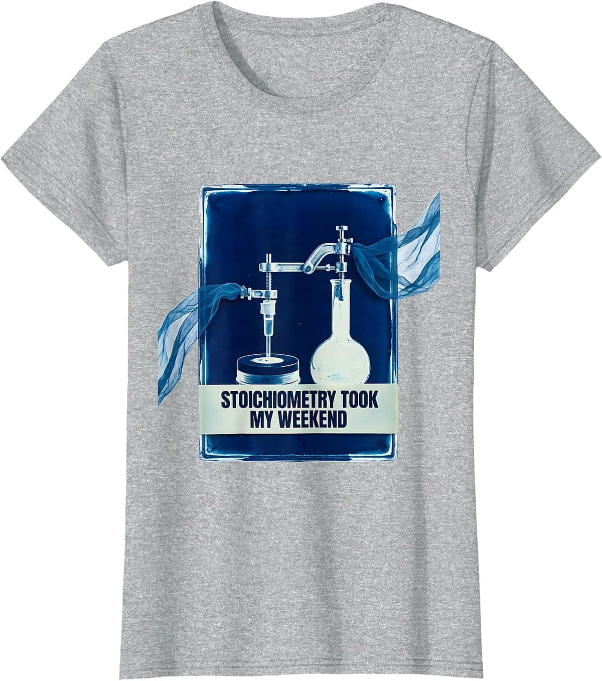 Women's Stoichiometry Took My Weekend Funny Chemistry Pun Science T-Shirt - Heather Grey