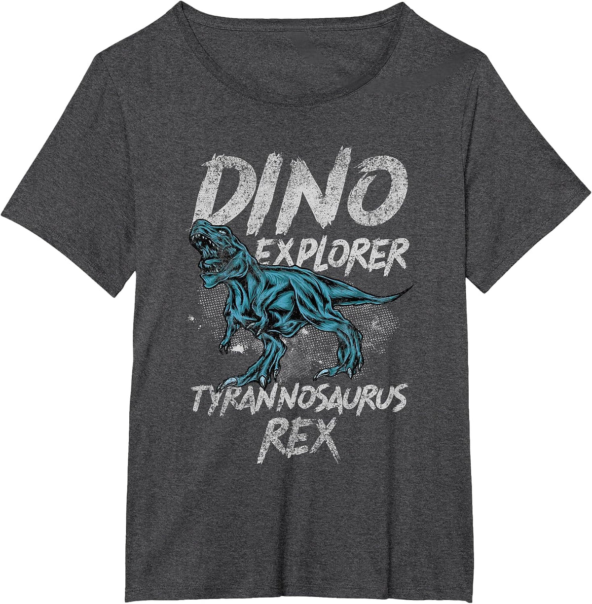 Dino Explorer Tyrannosaurus Rex Dinosaur Design Geologist T-Shirt - Dark Heather Grey