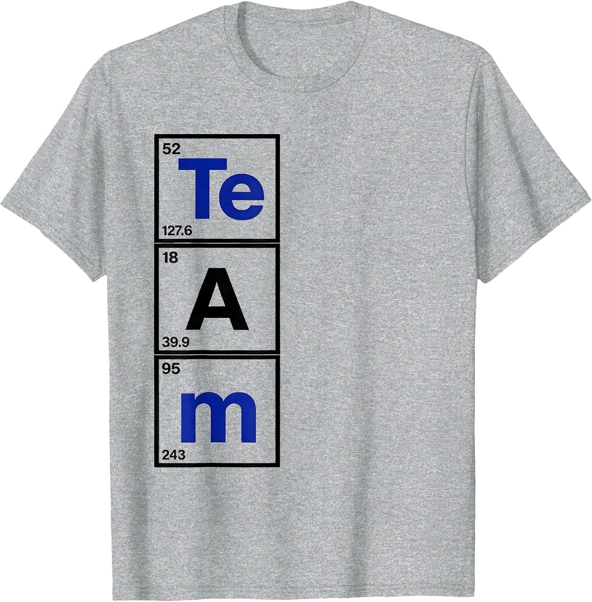 Men's TeAm Swiss International Periodic Table Chemistry Science T-Shirt - Heather Grey