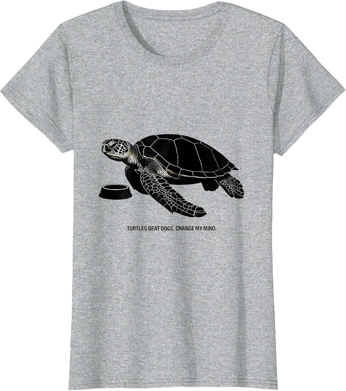 Turtles Beat Dogs Change My Mind Funny Turtle Lover Gift T-Shirt - Heather Grey