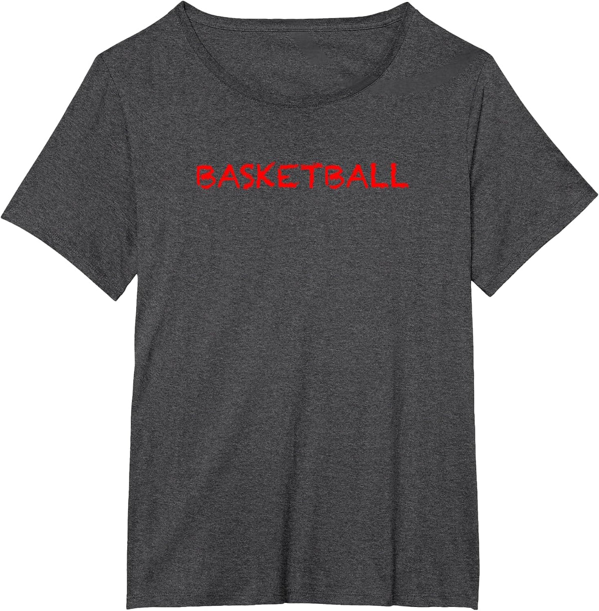 T-Shirt that says the Word - Basketball | Sports Clothing T-Shirt - Dark Heather Grey