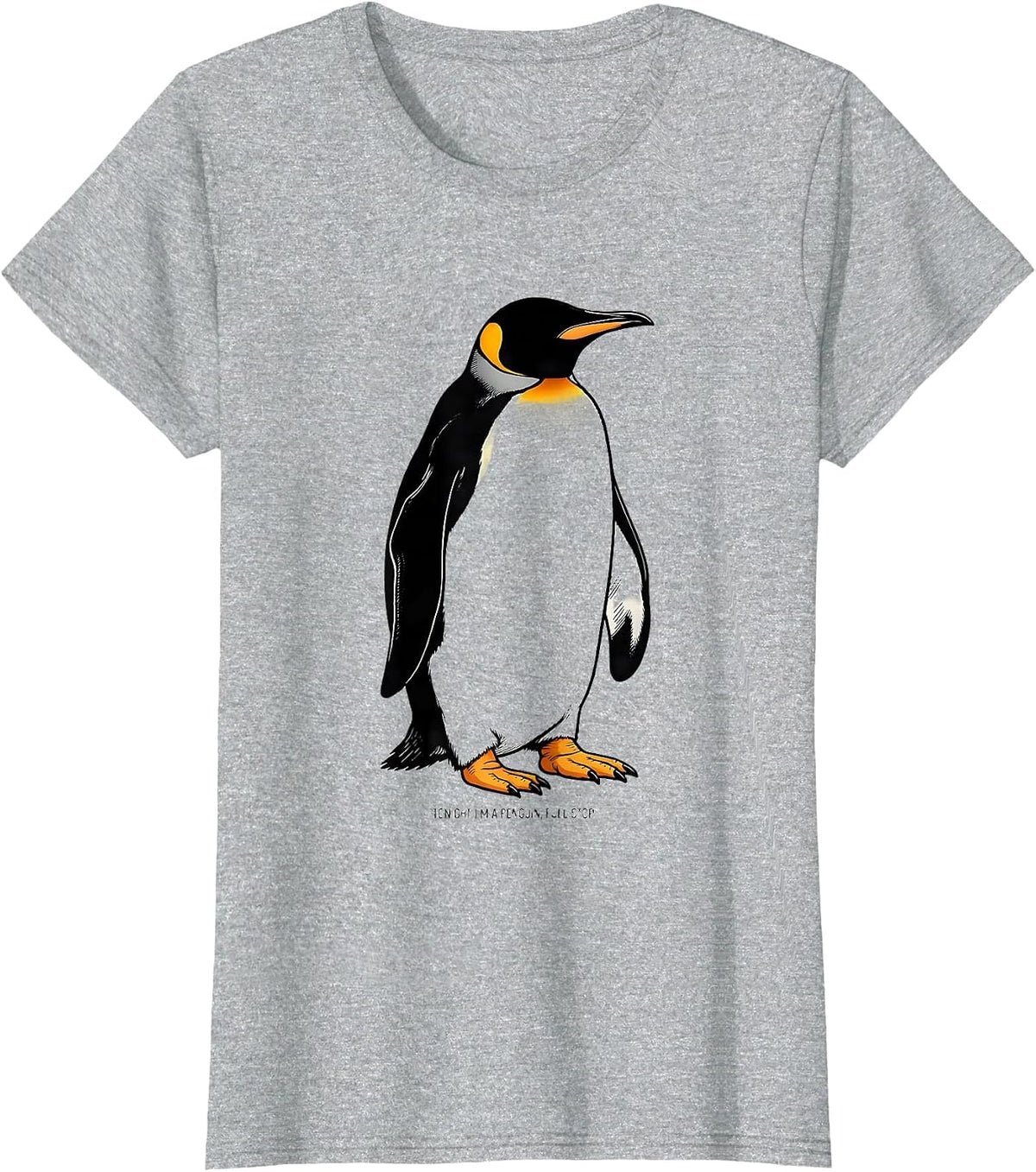Women's Tonight I'm A Penguin, Full Stop Funny Penguin Lover Costume T-Shirt - Heather Grey