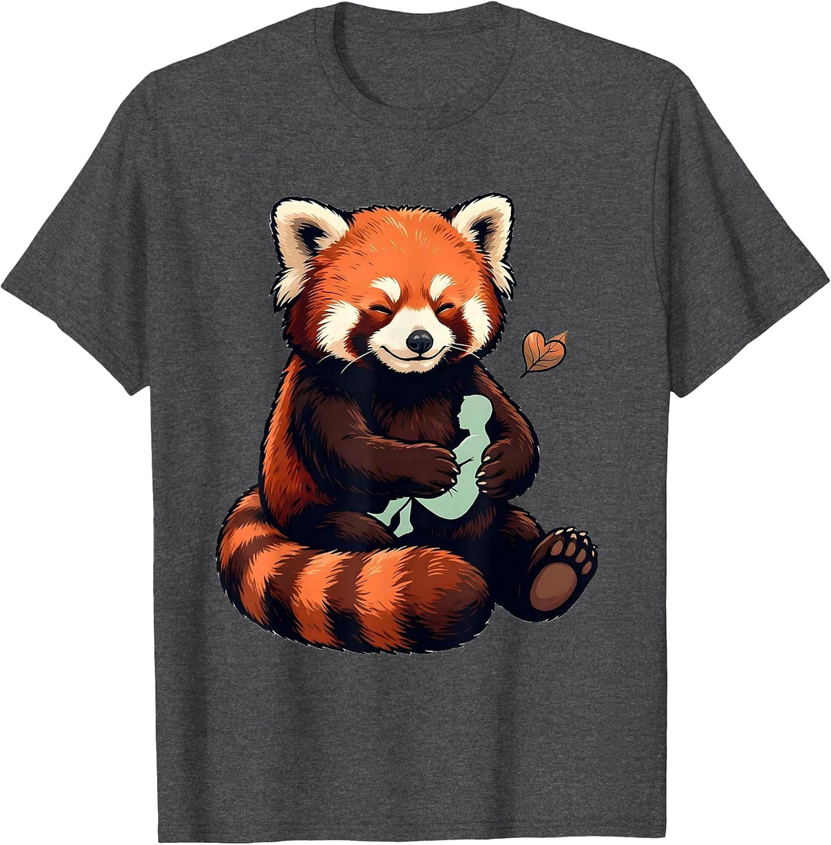 Plush Red Panda Cute Kawaii Animal Lover Gift T-Shirt - Dark Heather Grey