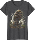 Women's Muddy Rugby Boots Stomping Grass Illustration T-Shirt - Dark Heather Grey
