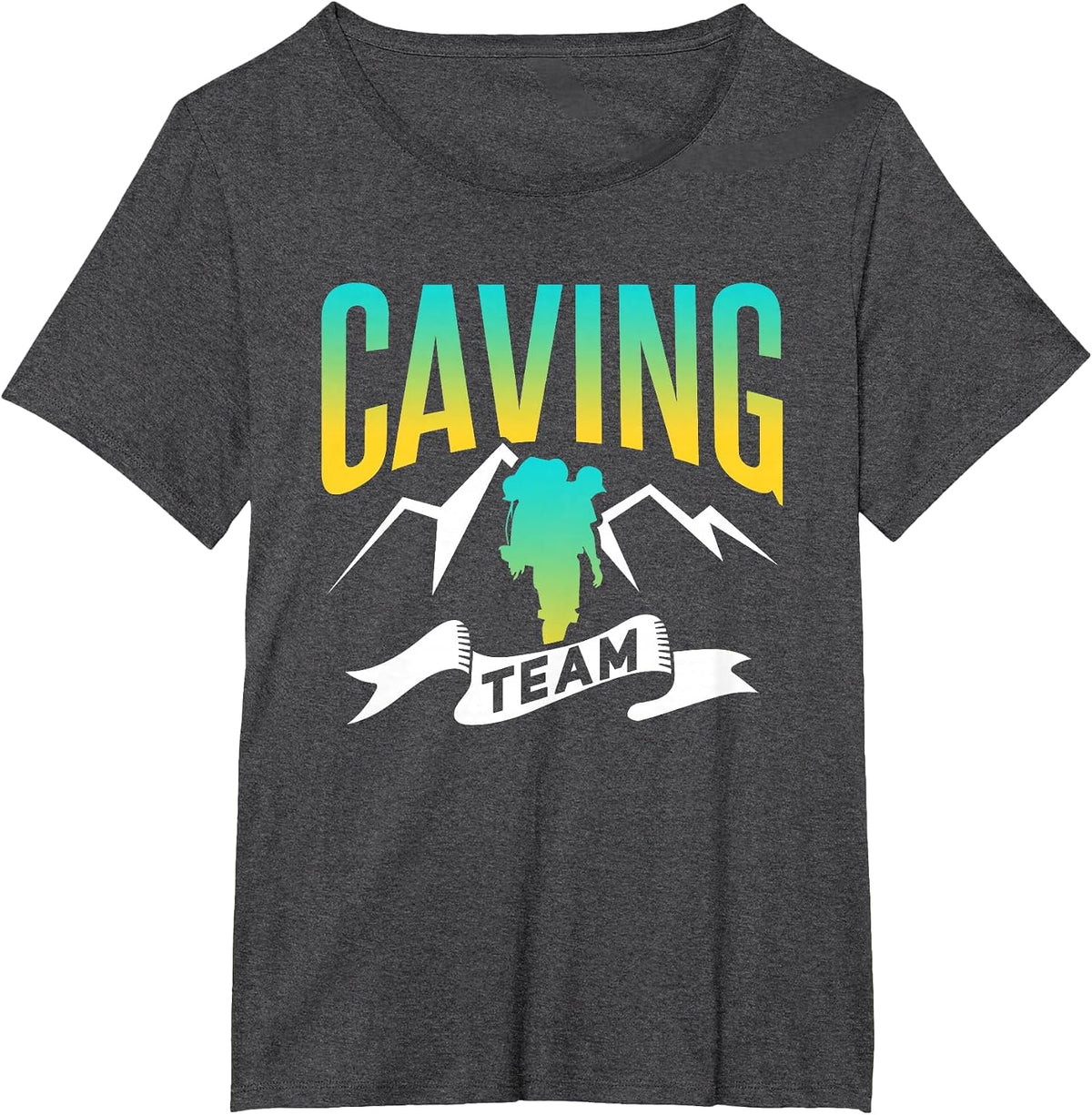 Caving Team Explorer Hobby Cave Exploring T-Shirt - Dark Heather Grey