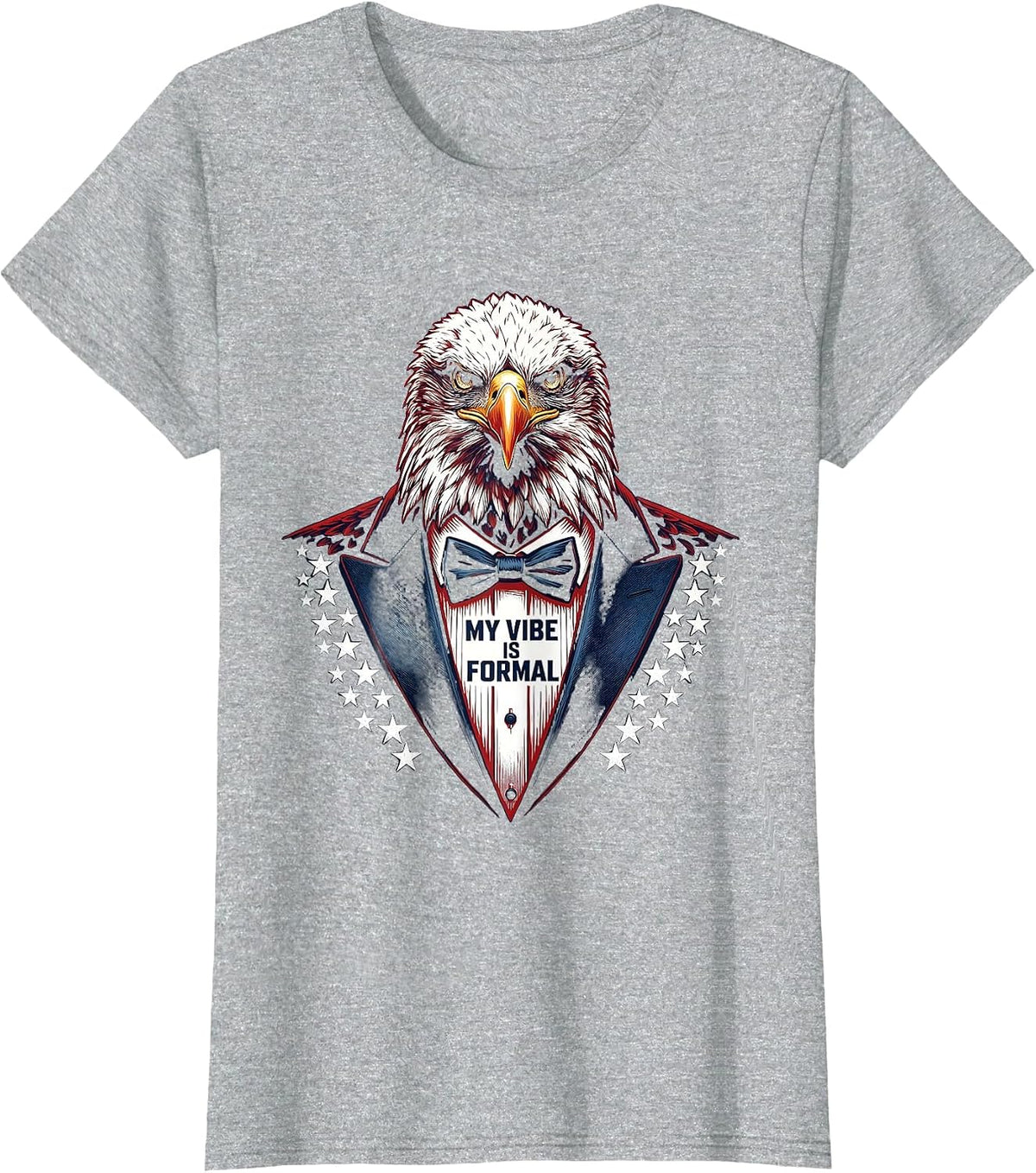 My Vibe Is Formal Tuxedo Graphic Design T-Shirt - Heather Grey