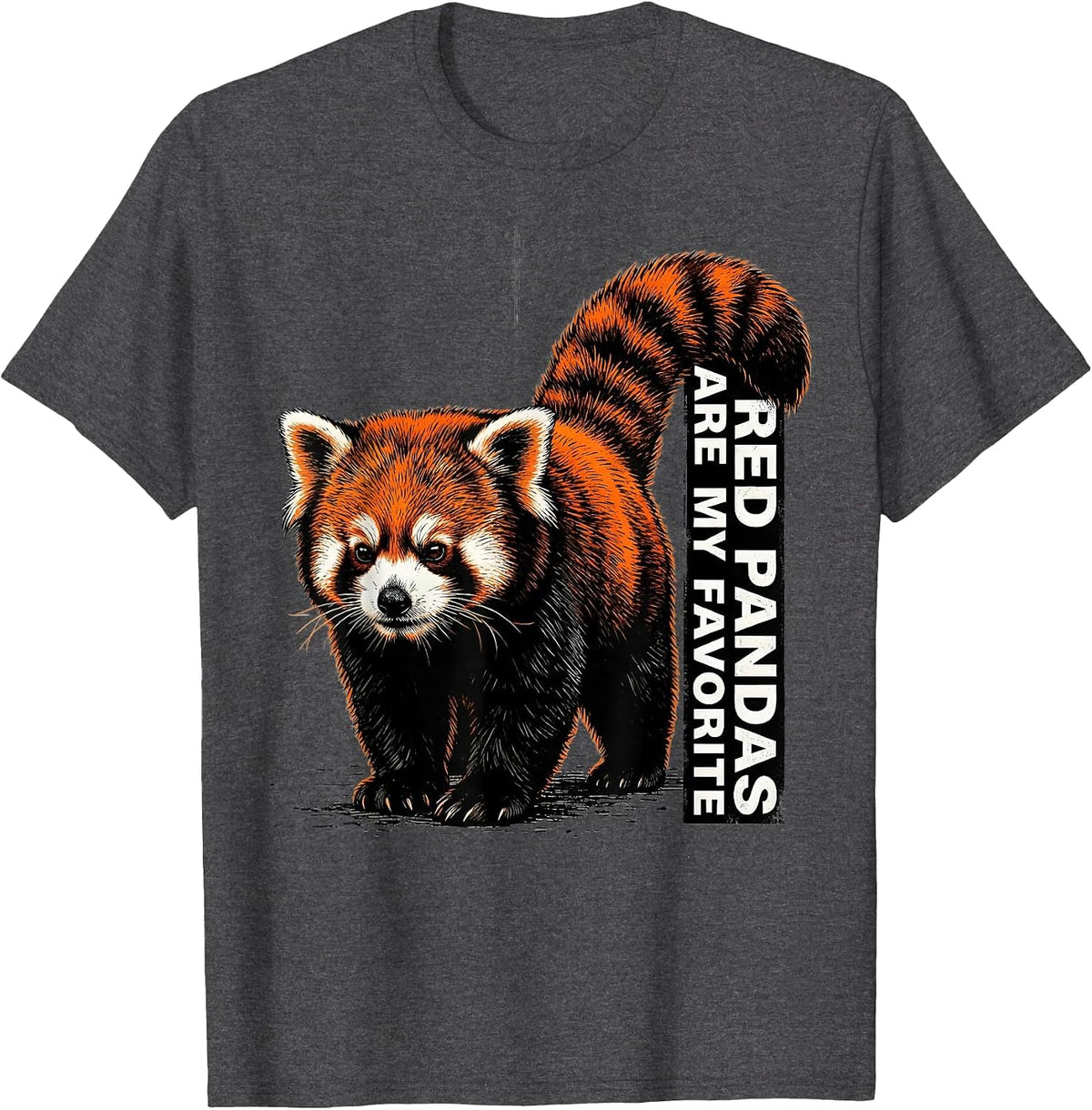 Men's Red Pandas Are My Favorite Streetwear Cute Animal Lover Gift T-Shirt - Dark Heather Grey