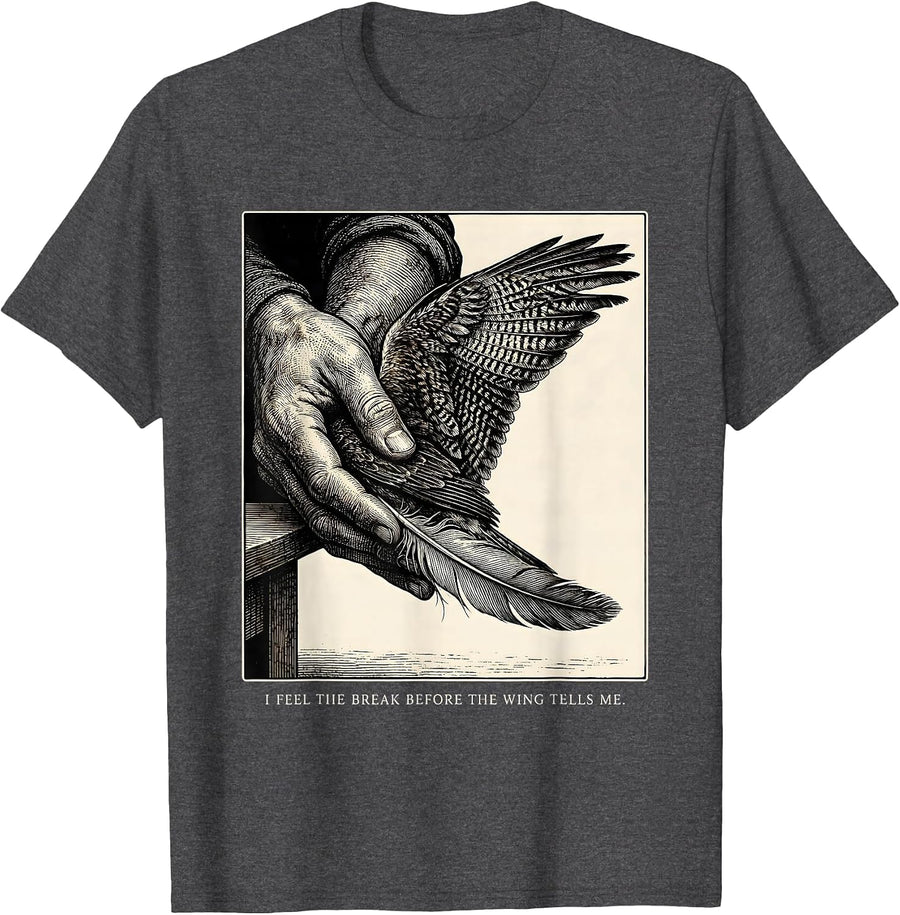 Men's I Feel The Break Before The Wing Tells Me Funny Vet Tech T-Shirt - Dark Heather Grey