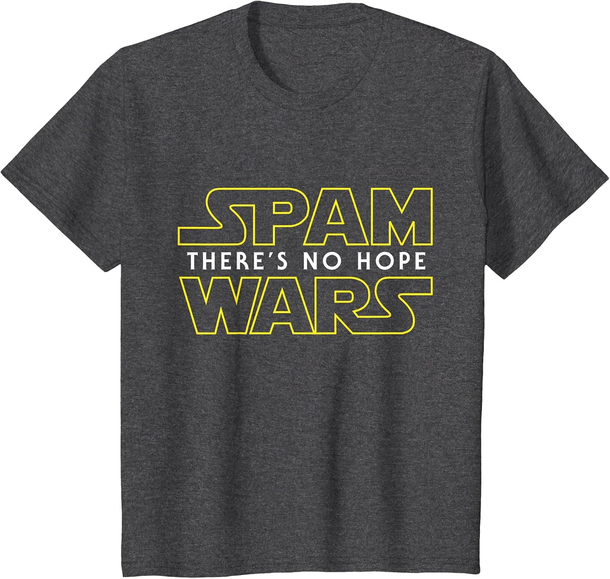 Funny Spam Shirt Computer Geek Tee Spam Wars T-Shirt - Dark Heather Grey