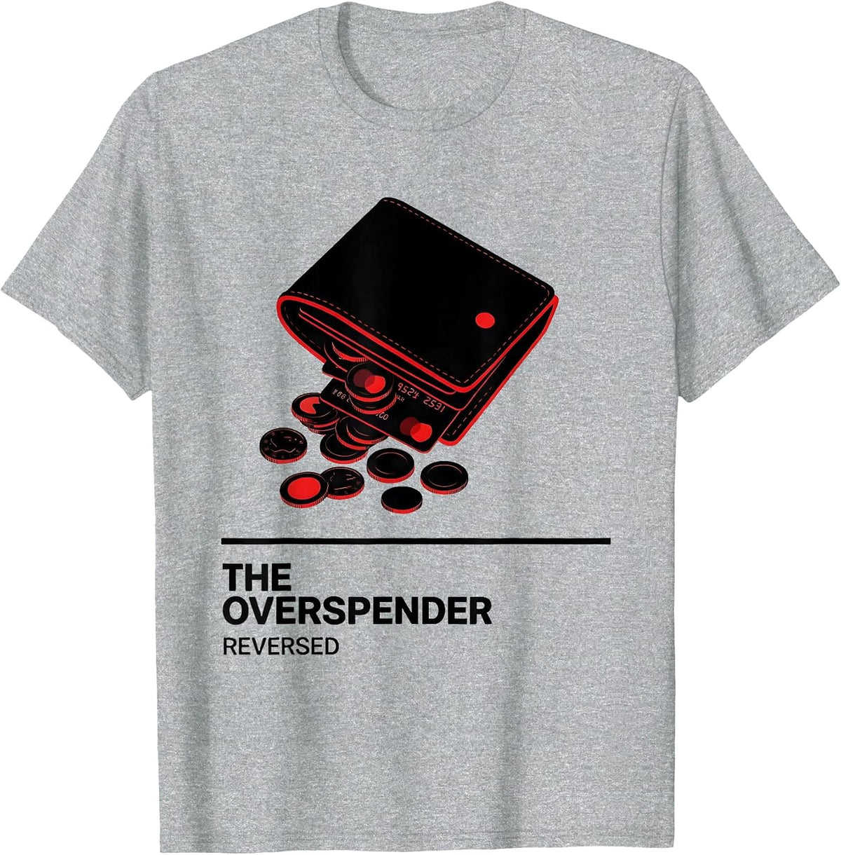 Men's The Overspender Reversed Funny Tarot Card Gift Occult T-Shirt - Heather Grey