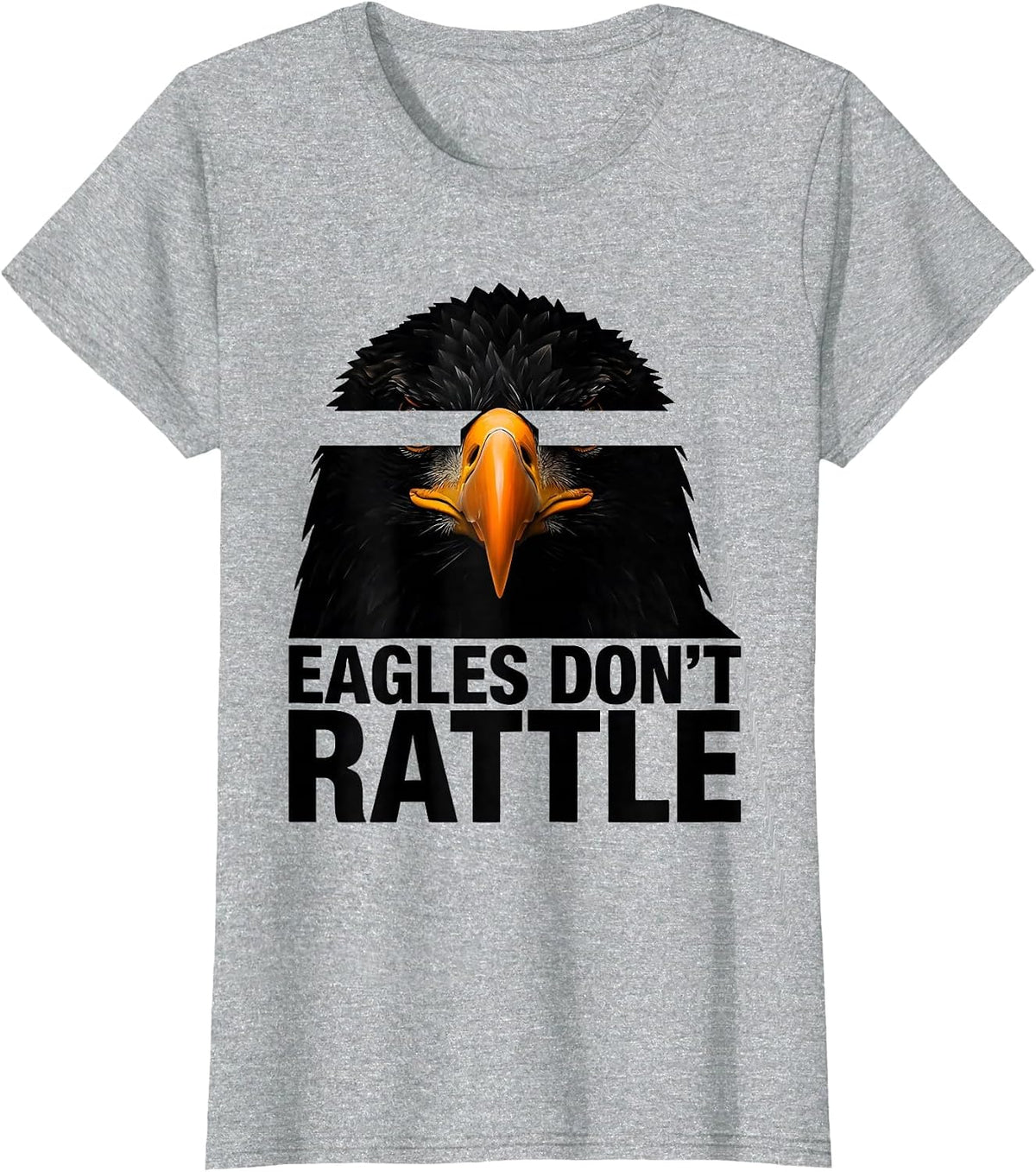 Eagles Don't Rattle Funny Bald Eagle Mascot Humor T-Shirt - Heather Grey