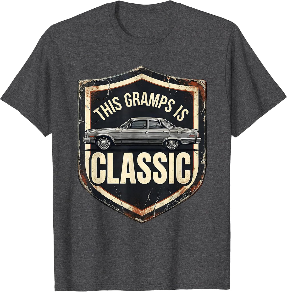 This Gramps Is Classic Funny Grandpa Classic Car Enthusiast T-Shirt - Dark Heather Grey