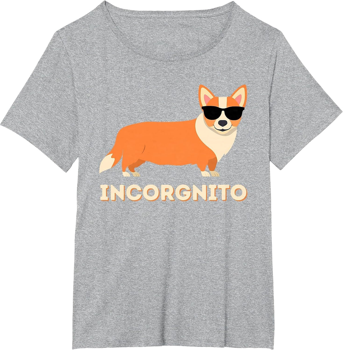 Incorgnito - Funny Welsh Corgi Owner Dog Lover T-Shirt - Heather Grey