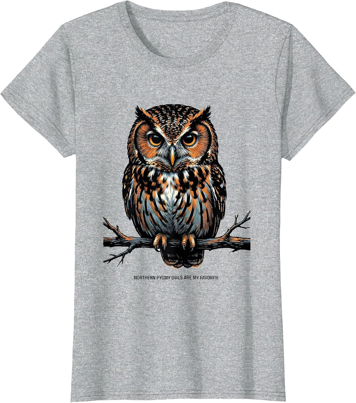 Northern Pygmy Owls Are My Favorite Funny Owl Lover Retro T-Shirt - Heather Grey