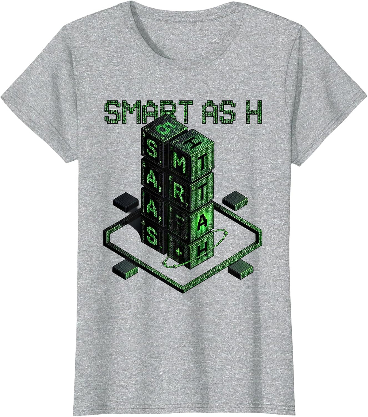 Smart As H Funny Periodic Table Chemistry Teacher Gift T-Shirt - Heather Grey