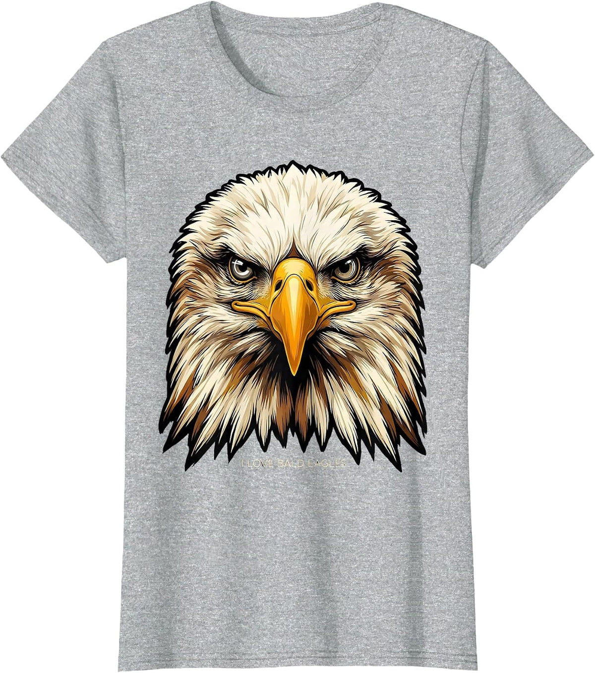 Women's I Love Bald Eagles Funny Eagle Sunglasses Bird Lover Humor T-Shirt - Heather Grey