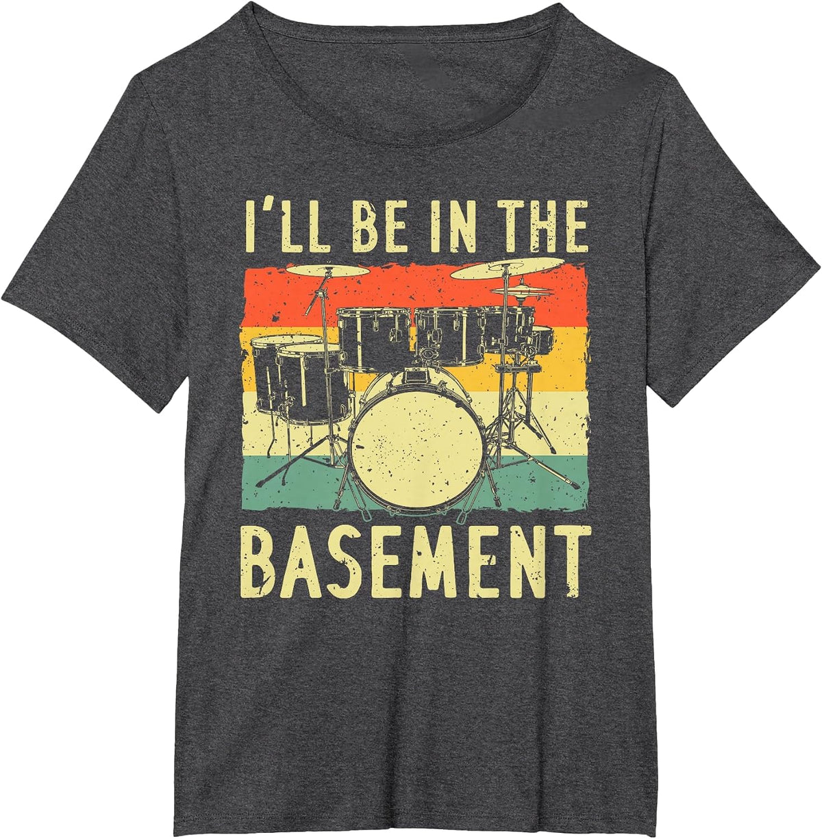 Cool Drumming Design for Men Women Drum Set Drumming Drummer T-Shirt - Dark Heather Grey