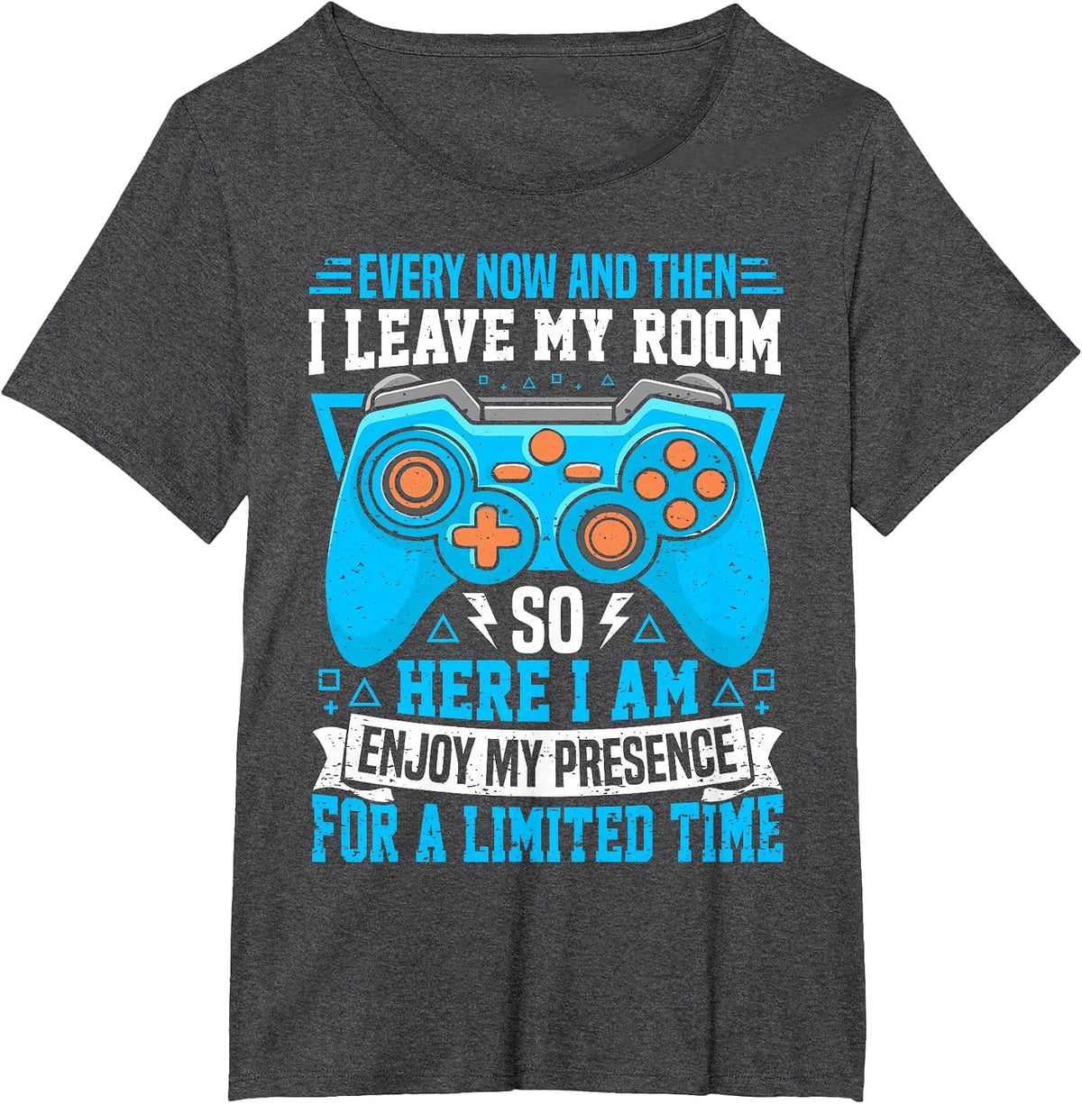 Funny Gamer Art for Men Women Gaming Gamer Video Game T-Shirt - Dark Heather Grey