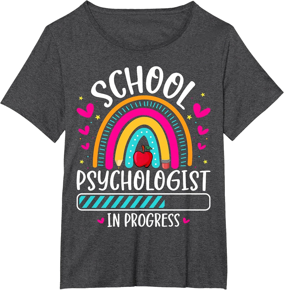 Future School Psychologist in Progress Psychology Counselor T-Shirt - Dark Heather Grey