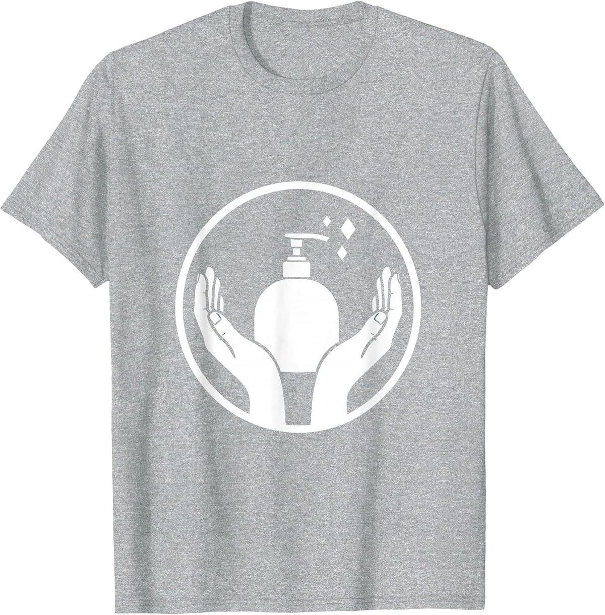 Men's School Nurse Hand Sanitizer Graphic Design T-Shirt - Heather Grey