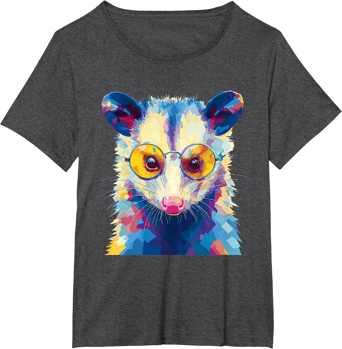 Opossum Possum Sunglasses T-Shirt - Dark Heather Grey