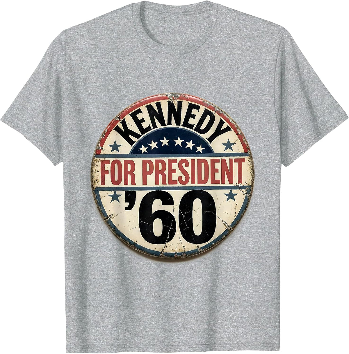 Men's Kennedy for President '60 Distressed Political History T-Shirt - Heather Grey